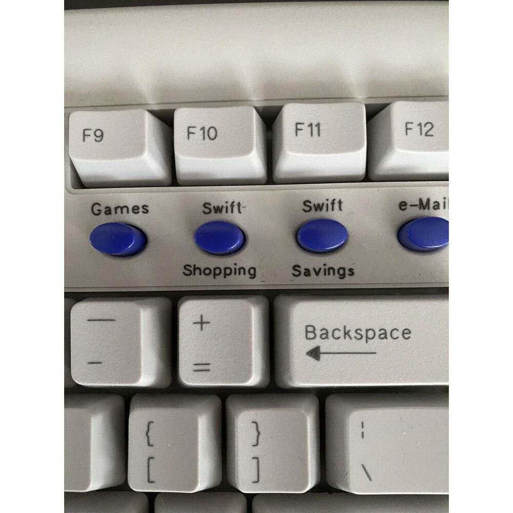 CLICKY Keyboard Model SK-720H PS/2 Port TESTED WORKS Swiftboard HOT KEYS